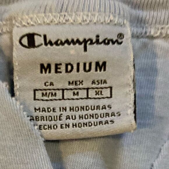 Champion Blue Crop Top Medium - Picture 4 of 5